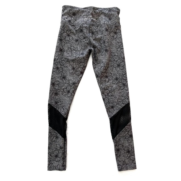 Lorna Jane Sophia Core Floral Print Leggings Gray/Black Size S - Picture 1 of 7
